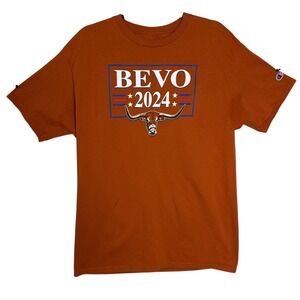 Champion BEVO 2024 Longhorn Texas‎ Orange T Shirt Mens Size L